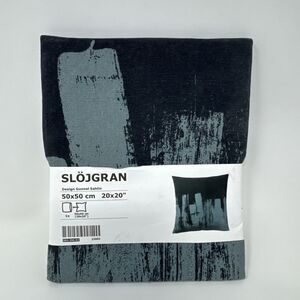 NEW Ikea Slogran 20x20 Pillow Sham Navy Gunnel Sahlin Modern Cotton Stripe